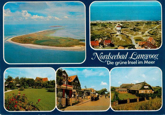 Langeoog Nordseebad Fliegeraufnahmen Wasserturm Park Ortspartien