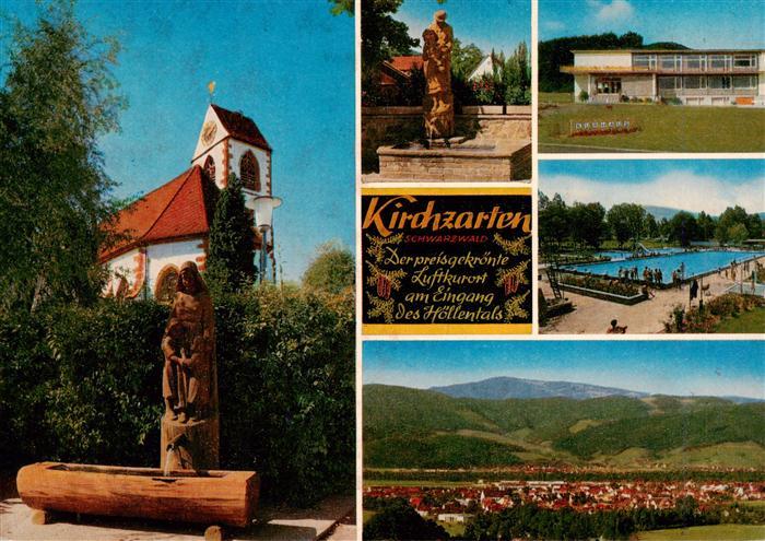 Kirchzarten Kirche Brunnen Kurhaus Schwimmbad Panorama