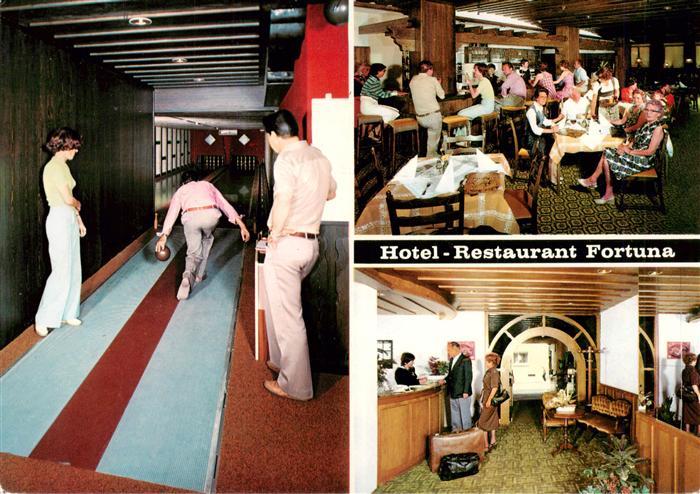 Kirchzarten Hotel Restaurant Fortuna Gastraum Rezeption Kegelban