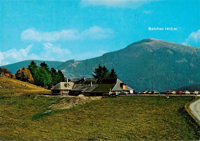 Muenstertal Schwarzwald Almgaststaette Kaelbelescheuer mit Belchenblick