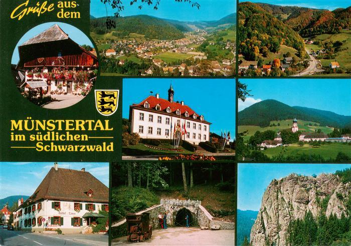 Muenstertal Schwarzwald Schwarzwaldhaus Panorama Rathaus Gasthof zum Loewen Teu