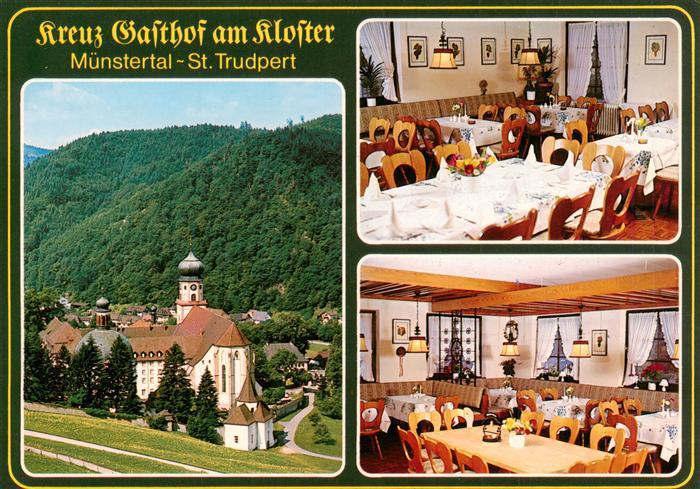 Muenstertal Schwarzwald St Trudpert Kreuz Gasthof am Kloster Gastraeume