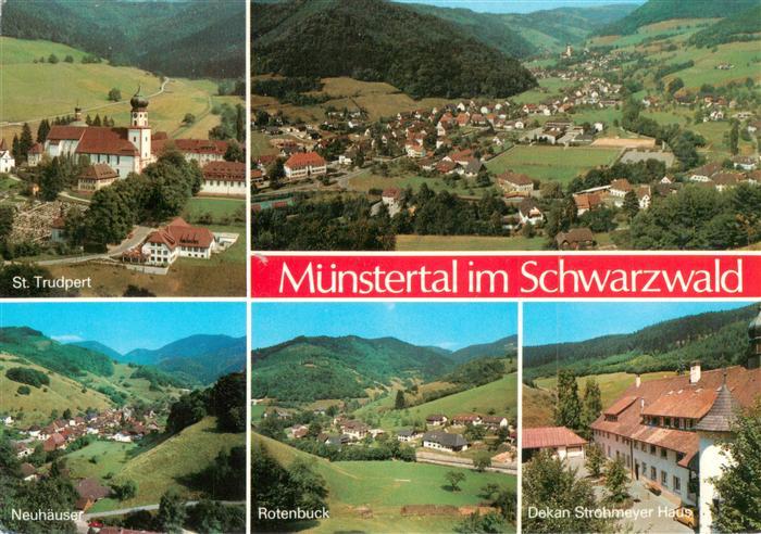 Muenstertal  Schwarzwald Kloster St Trudpert Panorama Neuhaeuser Rotenbuck Dekan