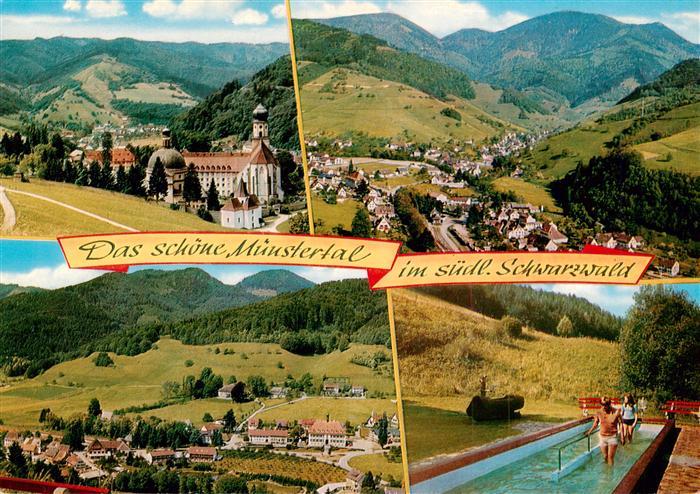 Muenstertal  Schwarzwald Kloster St Trudpert Panorama Wassertretanlage