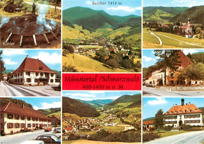 Muenstertal Schwarzwald Koehler Belchen St Trudpert Gasthof Loewen Gasthof Sonn