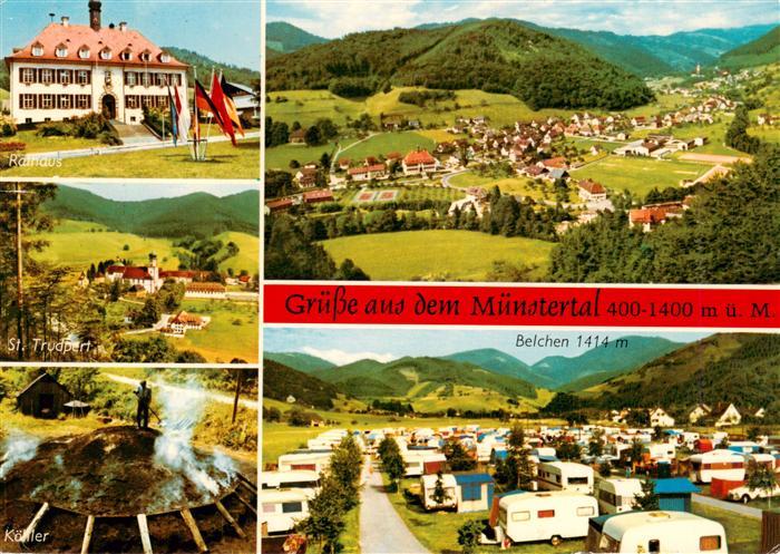 Muenstertal Schwarzwald Rathaus St Trudpert Koehler Campingplatz Panorama