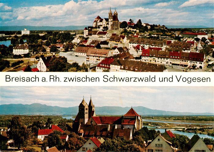Breisach Rhein Marktplatz Muensterberg mit St Stephansmuenster Panorama