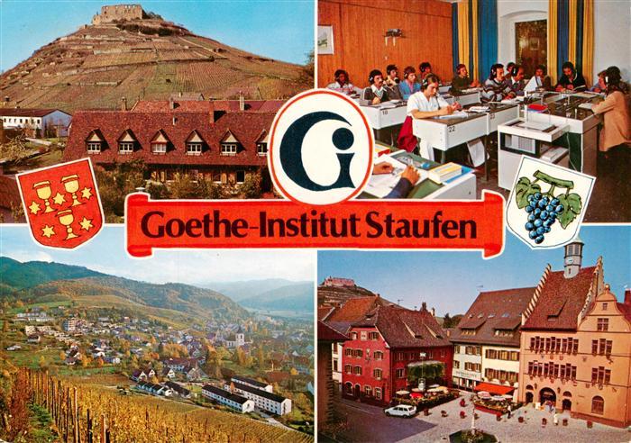 Staufen  Breisgau Goethe Institut Schulungsraum Fliegeraufnahme Rathaus