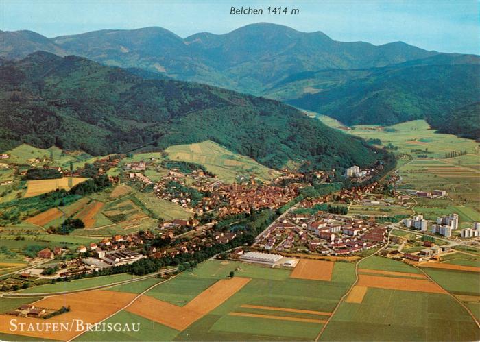 Staufen  Breisgau Fliegeraufnahme mit Belchen