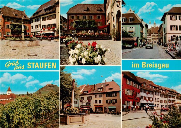 Staufen  Breisgau Marktplatz Rathaus Hauptstrasse Brunnen Ortspartien