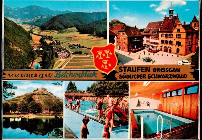 Staufen  Breisgau Panorama Marktplatz Stadtsee Burgruine Freibad Hallenbad
