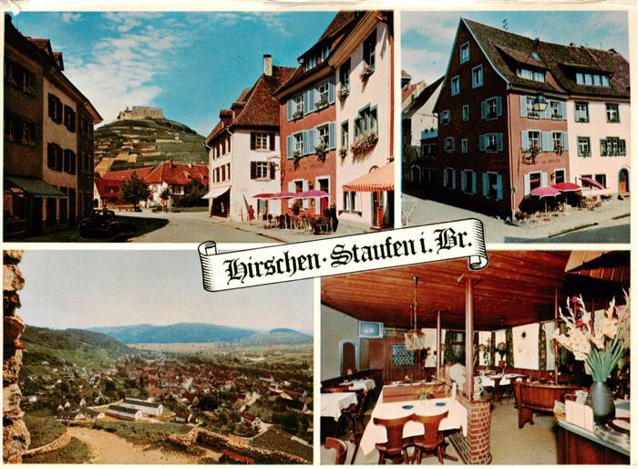 Staufen  Breisgau Burgblick Gasthaus Hirschen Gaststube Panorama