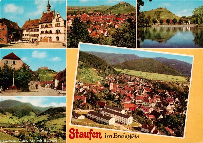 Staufen  Breisgau Marktplatz Rathaus Burgberg Stadtsee Hauptstrasse Untermuenste
