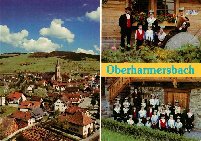 Oberharmersbach Fliegeraufnahme Trachtengruppe