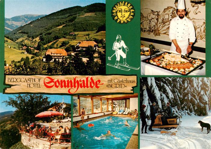 Buerchau Berggasthof Hotel Sonnhalde mit Gaestehaus Ingrid Hallenbad Bueffet Sch