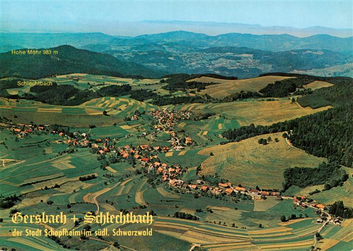 Schlechtbach Schopfheim Schwarzwald Fliegeraufnahme mit Hohe Moehr
