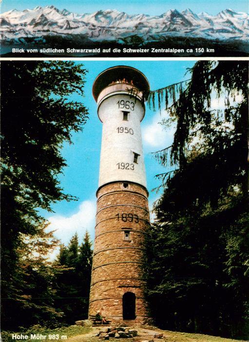 LoeRRACH Baden BW Schweizer Zentralalpen Aussichtsturm Hohe Moehr