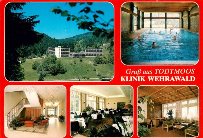 Todtmoos Schwarzwald BW Klinik Wehrawald der BfA Hallenbad Flur Gastraeume
