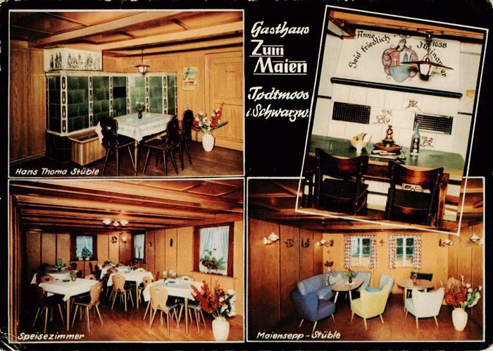 Todtmoos Schwarzwald BW Gasthaus Zum Maien Hans Thoma Stueble Speisezimmer Maien