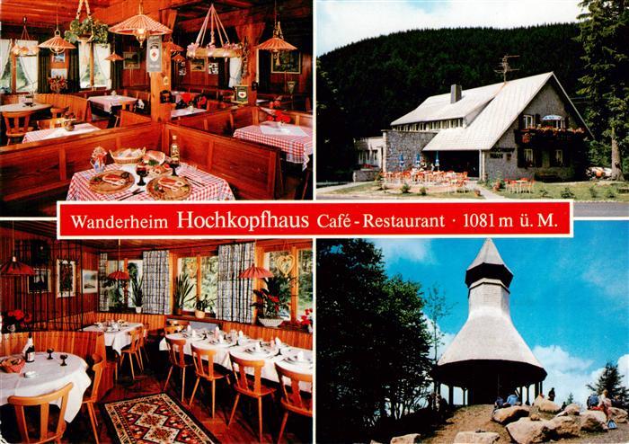 Todtnau Schwarzwald BW Cafe Restaurant Wanderheim Hochkopfhaus Gastraeume Hochk