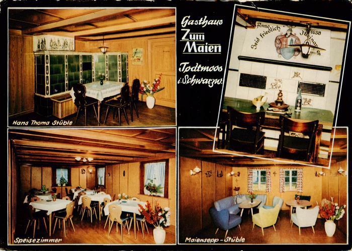 Todtmoos Schwarzwald BW Gasthaus zum Maien Hans Thoma Stueble Speisezimmer Maien