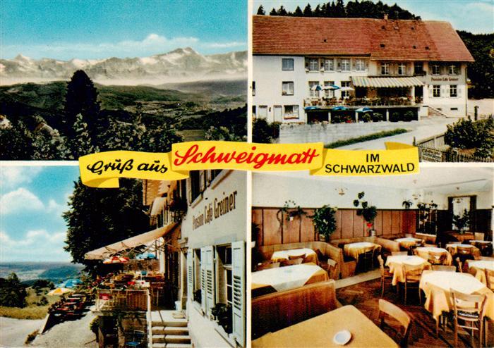 Schweigmatt Schopfheim Panorama Cafe Pension Greiner Terrasse Gastraum