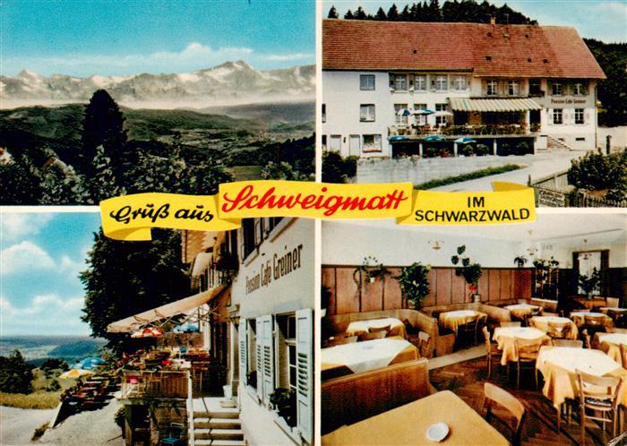 Schweigmatt Schopfheim Panorama Cafe Pension Greiner Terrasse Gastraum