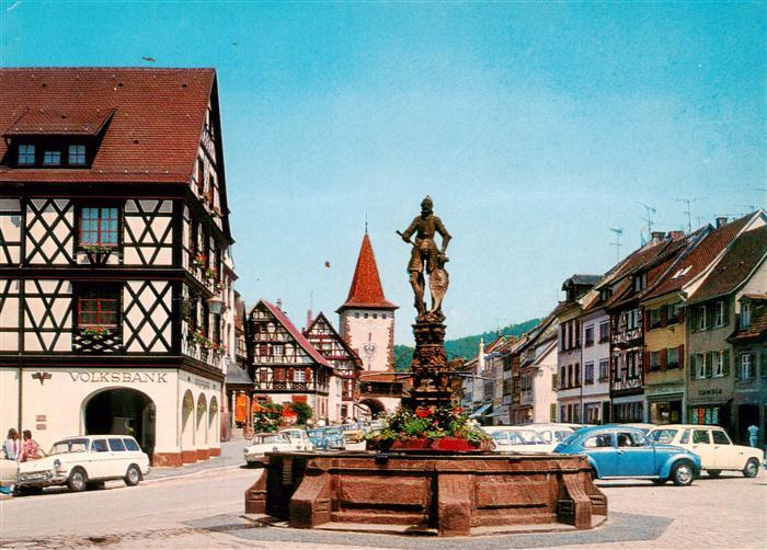 Gengenbach Marktplatz Brunnen