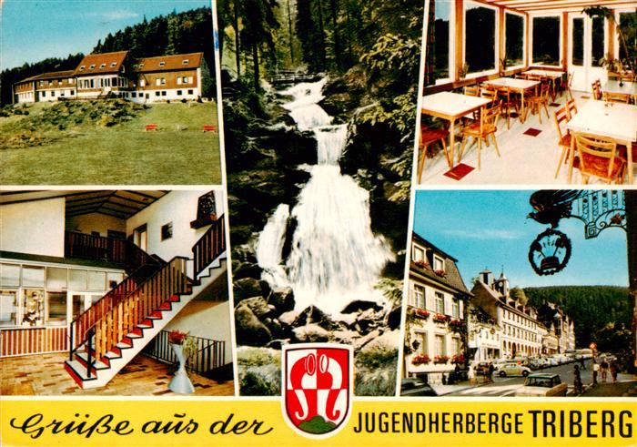 Triberg Jugendherberge Gaststube Treppenaufgang Wasserfall Ortspartie