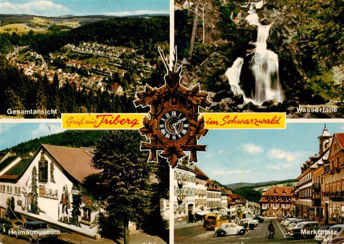 Triberg Fliegeraufnahme Wasserfaelle Heimatmuseum Marktplatz