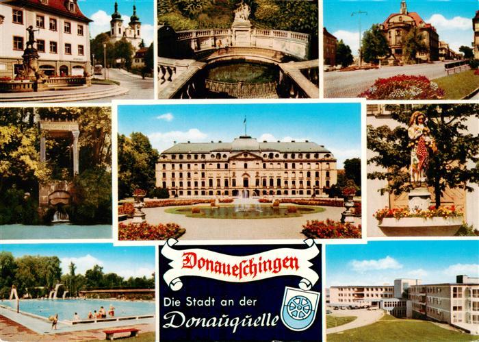 Donaueschingen Rathaus Donauquelle Schloss Schwimmbad Marienfigur Kurhaus