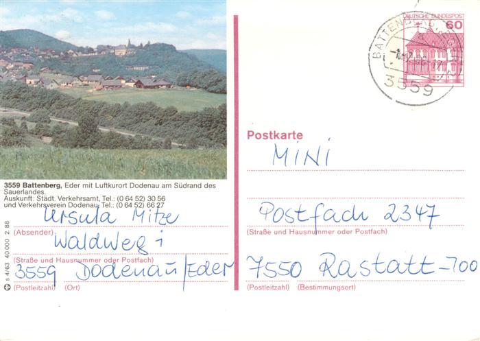 Battenberg Eder mit Luftkurort Dodenau