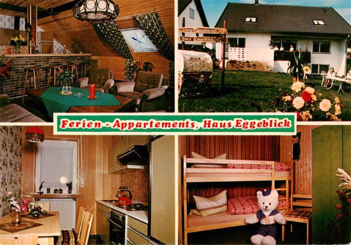 Willebadessen Ferien Appartements Haus Eggeblick Bar Kueche Schlafraum