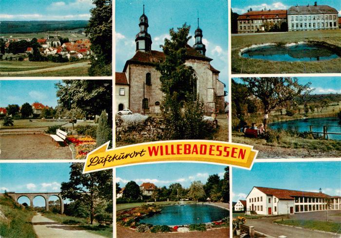 Willebadessen Teilansichten Park Viadukt Teich Kirche Schloss