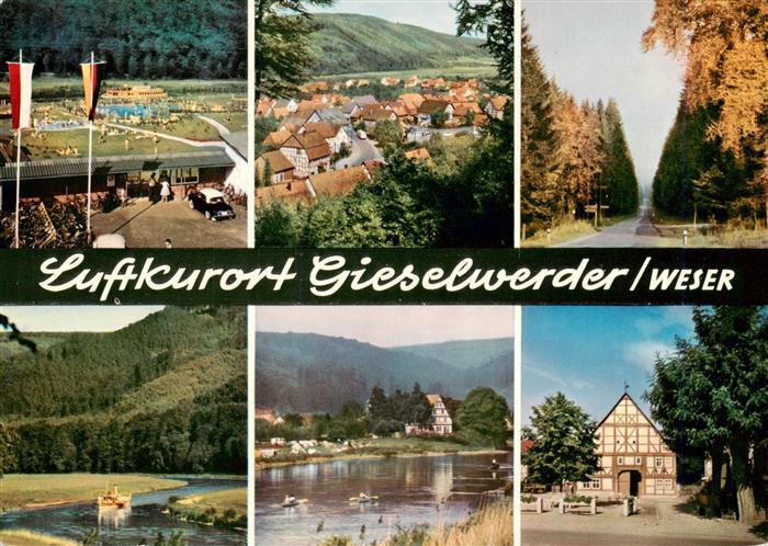 Gieselwerder Fliegeraufnahmen Panorama Weserpartie Fachwerkhaus