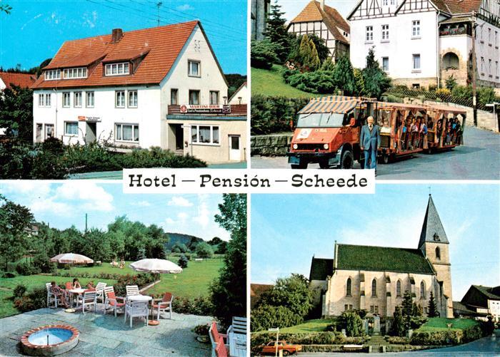 Heisebeck Oberweser Hotel Pension Scheede Touristenbahn Kirche