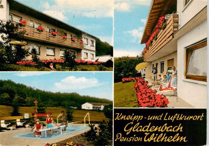 Gladenbach Hessen Kur Pension Wilhelm Wassertreten Terrasse