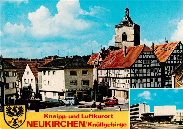 Neukirchen Knuellgebirge Ortspartie Rathaus und Kurverwaltung