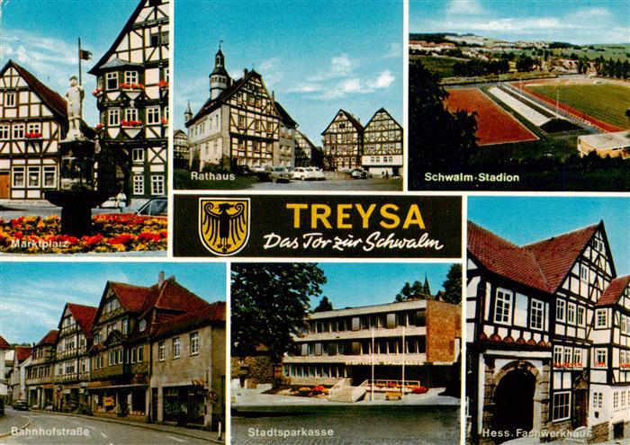 Treysa Schwalmstadt Marktplatz Rathaus Schwalm Stadion Bahnhofstrasse Stadtspark