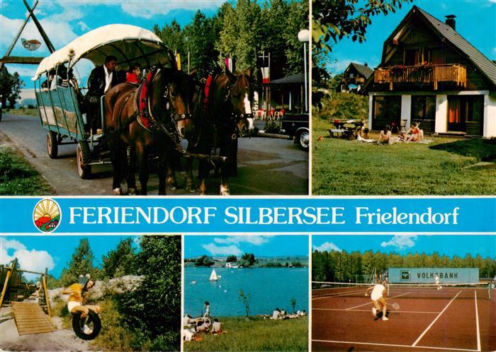 Frielendorf Feriendorf Silbersee Pferdewagen Spielplatz Seepartie Tennisplatz