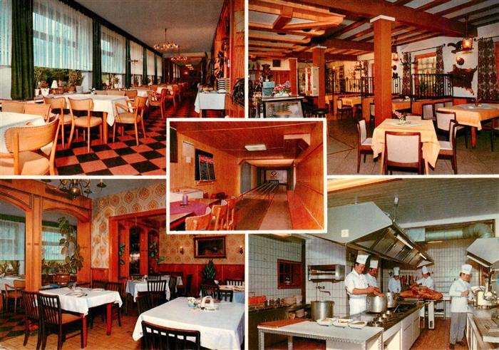 Willingen Sauerland Gasthof Baeringhausen mit Baerenklause Gastraeume Kueche Keg