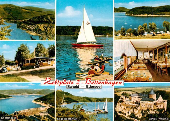 Bettenhagen Scheid Ederseepartien Restaurant Sperrmauer Segelboothafen Schloss W