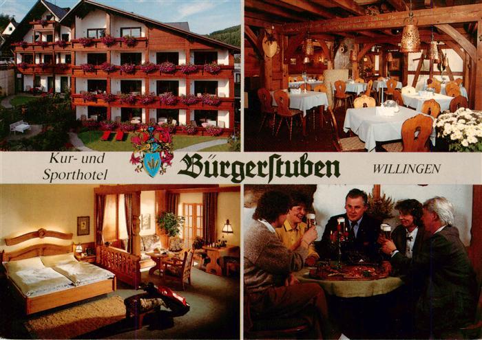Willingen Sauerland Kur- und Sporthotel Buergerstuben Restaurant Fremdenzimmer