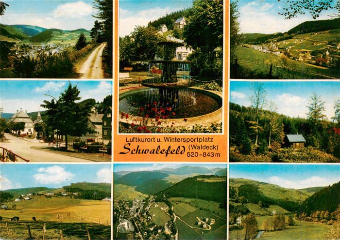 Schwalefeld Panorama Luftkurort Brunnen Landschaft Luftaufnahme