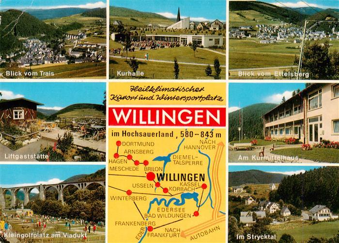 Willingen Sauerland Panorama Blick vom Trais Kurhalle Ettelsberg Liftgaststaette