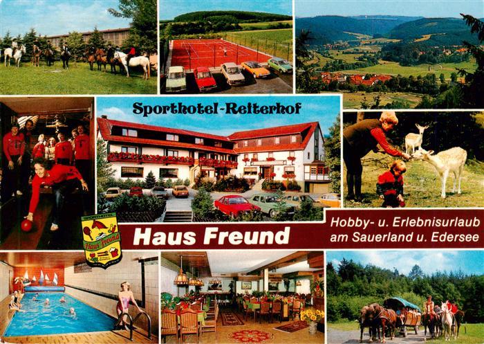 Oberorke Sporthotel Reiterhof Haus Freund Hallenbad Kegelbahn Pferdewagen Tennis