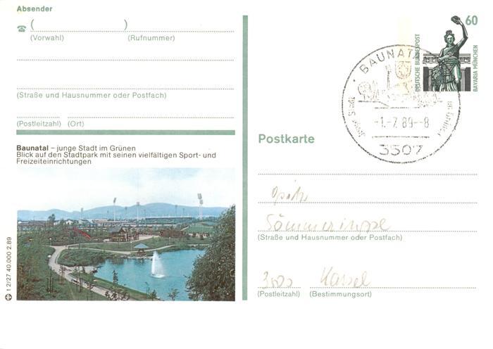 Baunatal Blick auf den Stadtpark