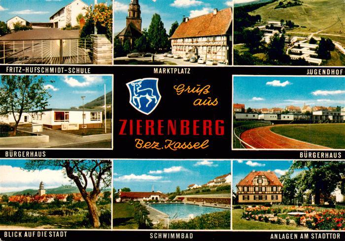 Zierenberg Schule Buergerhaus Marktplatz Jugendhof Parkanlagen Freibad