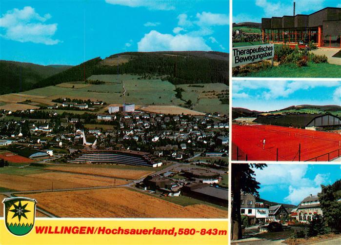 Willingen Sauerland Panorama Hallenbad Tennisplaetze Ortsansicht