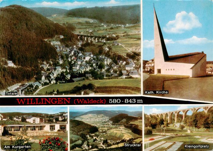 Willingen Sauerland Fliegeraufnahme Kath Kirche Am Kurgarten Strycktal Kleingolf